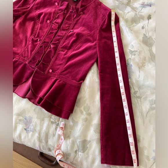 White House Black Market Velvet Peplum Jacket - Picture 6 of 8